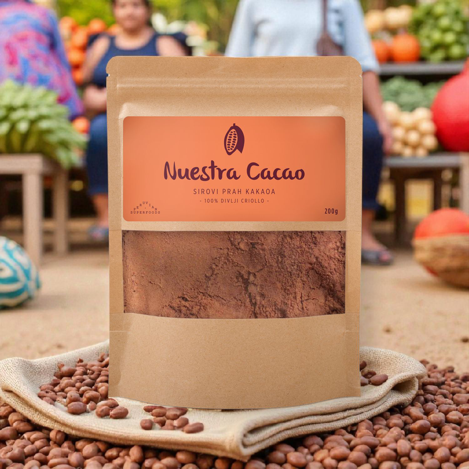 Nuestra Cacao - Sirovi Prah Divljeg Kakaoa 200g
